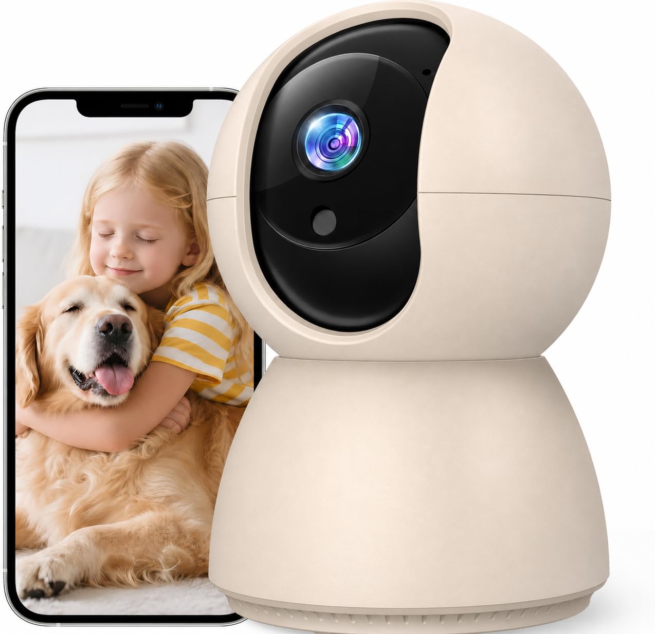 Amazon.co.jp: ペットカメラ 防犯カメラ【2026革新型・500万画素
